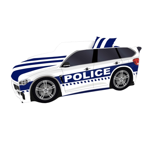 Кровать -машинка Premium Police +матрас Viorina-Deko